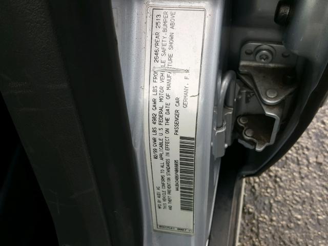 WAUBA34B6XN088095 - 1999 AUDI A6 2.8 QUA SILVER photo 10