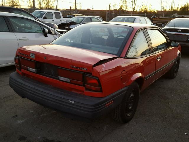 1G1JC1446N7238151 - 1992 CHEVROLET CAVALIER V RED photo 4