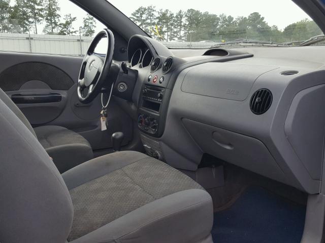 KL1TD62685B369312 - 2005 CHEVROLET AVEO BASE Niebieski zdjęcie 5