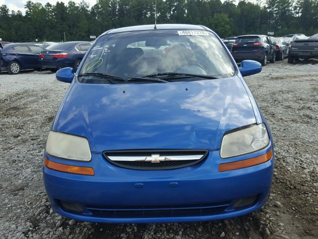 KL1TD62685B369312 - 2005 CHEVROLET AVEO BASE Niebieski zdjęcie 9