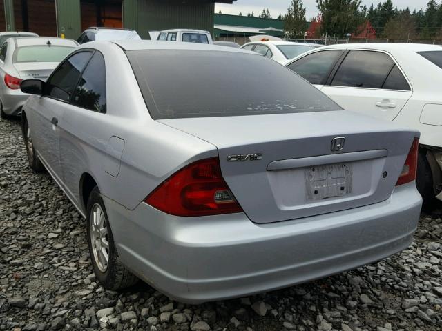 1HGEM22551L054216 - 2001 HONDA CIVIC SILVER photo 3
