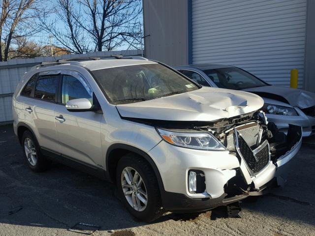 5XYKTCA63EG442132 - 2014 KIA SORENTO LX SILVER photo 1