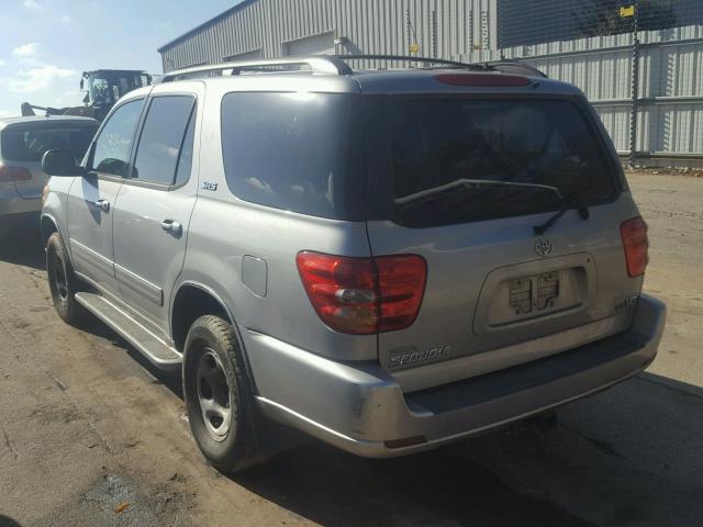 5TDZT34A43S139455 - 2003 TOYOTA SEQUOIA SR SILVER photo 3