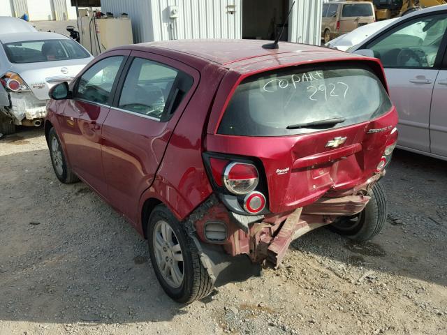 1G1JC6SH4E4142927 - 2014 CHEVROLET SONIC LT RED photo 3