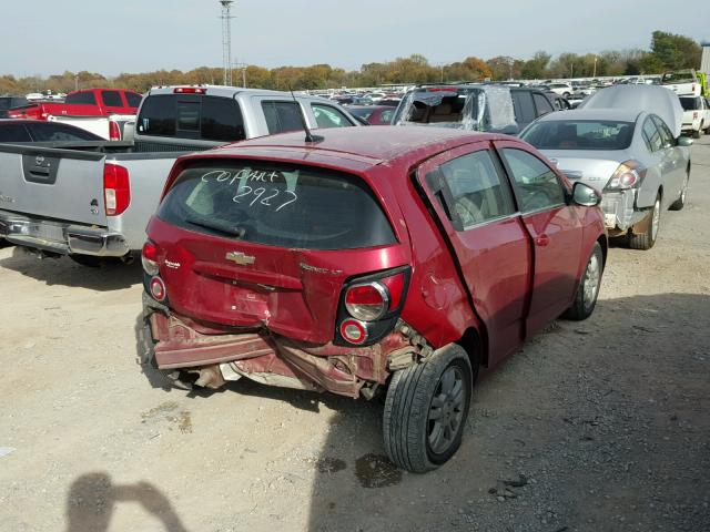 1G1JC6SH4E4142927 - 2014 CHEVROLET SONIC LT RED photo 4