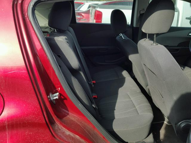 1G1JC6SH4E4142927 - 2014 CHEVROLET SONIC LT RED photo 6