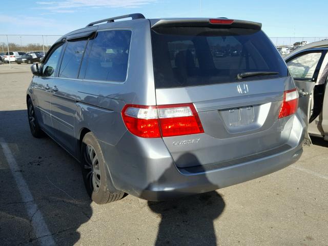 5FNRL38697B035530 - 2007 HONDA ODYSSEY EX SILVER photo 3