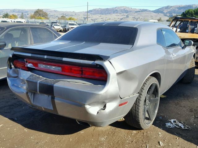 2B3CJ4DGXBH532106 - 2011 DODGE CHALLENGER GRAY photo 4