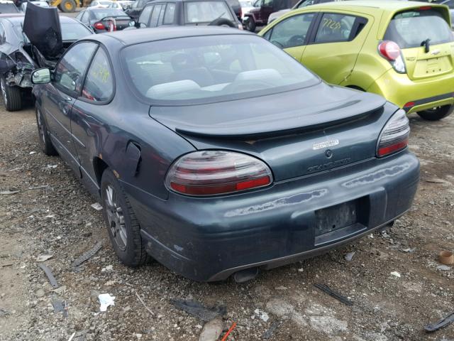 1G2WP12K5YF196430 - 2000 PONTIAC GRAND PRIX GREEN photo 3