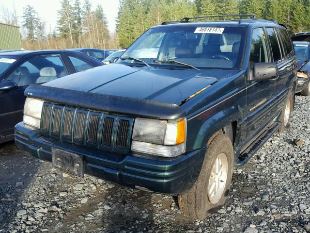 1J4GZ78Y8WC297303 - 1998 JEEP GRAND CHER GREEN photo 2