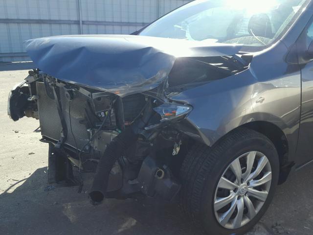 5YFBU4EE6DP176121 - 2013 TOYOTA COROLLA BA GRAY photo 9