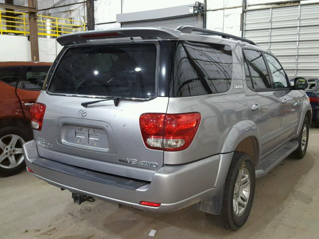 5TDBT48A95S243105 - 2005 TOYOTA SEQUOIA LI SILVER photo 4