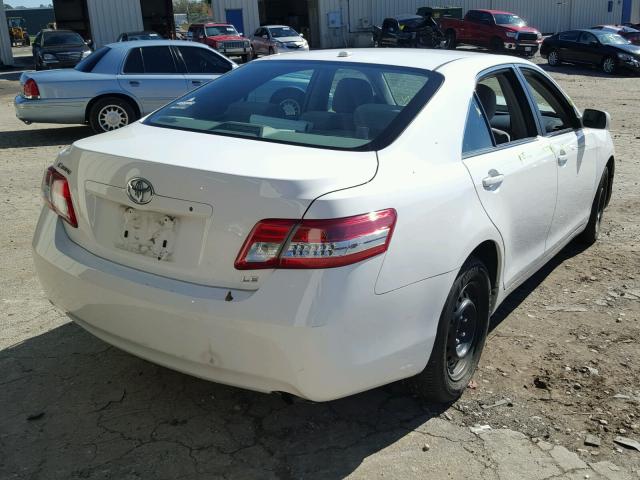 4T1BF3EK0BU649601 - 2011 TOYOTA CAMRY BASE WHITE photo 4