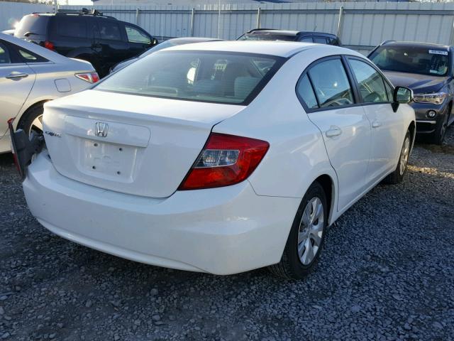 2HGFB2F54CH602937 - 2012 HONDA CIVIC LX WHITE photo 4