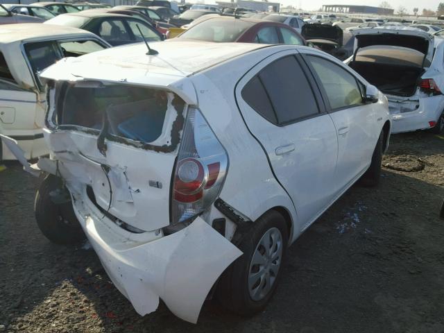 JTDKDTB32D1049156 - 2013 TOYOTA PRIUS C WHITE photo 4