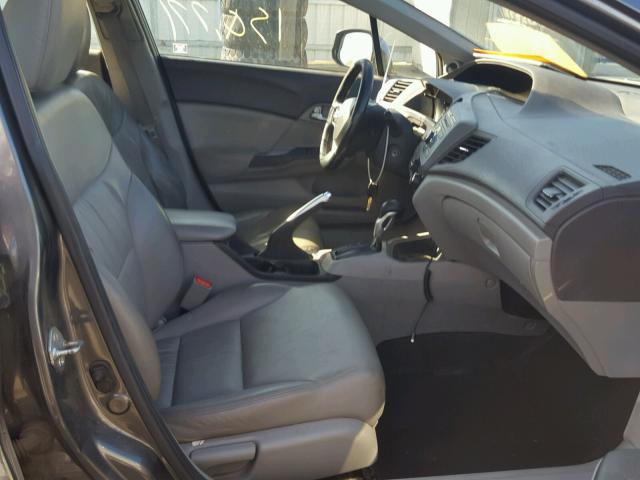 19XFB2F99CE310620 - 2012 HONDA CIVIC EXL Grafitowy zdjęcie 5