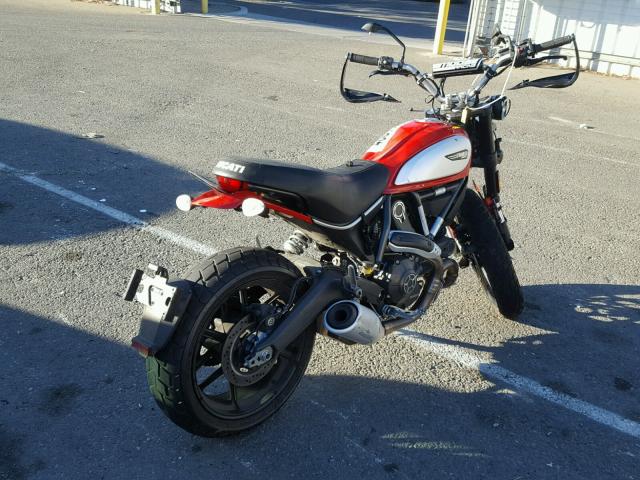 ML015ANMXGT008896 - 2016 DUCATI SCRAMBLER RED photo 4