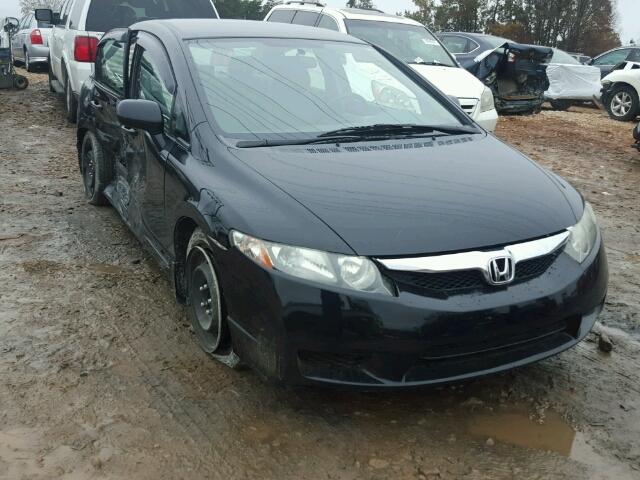 2HGFA16569H363848 - 2009 HONDA CIVIC LX BLACK photo 1