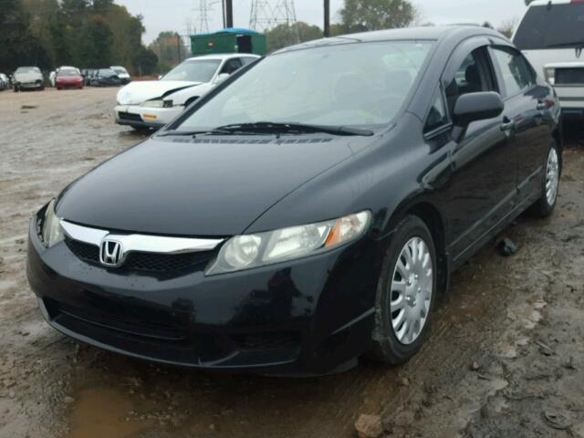 2HGFA16569H363848 - 2009 HONDA CIVIC LX BLACK photo 2