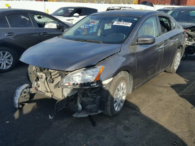 3N1AB7AP8FY330330 - 2015 NISSAN SENTRA S GRAY photo 2