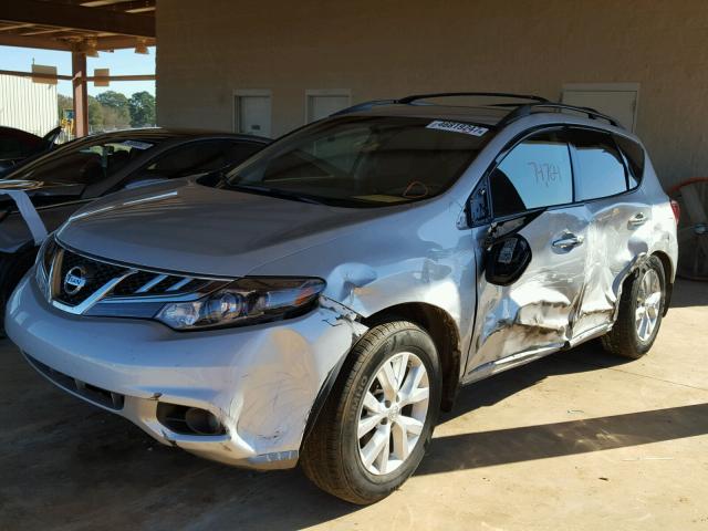 JN8AZ1MU8DW214061 - 2013 NISSAN MURANO S SILVER photo 2