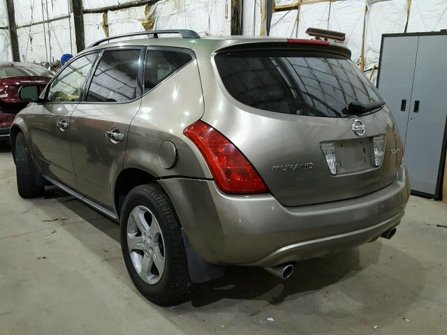 JN8AZ08W03W229030 - 2003 NISSAN MURANO SL GOLD photo 3