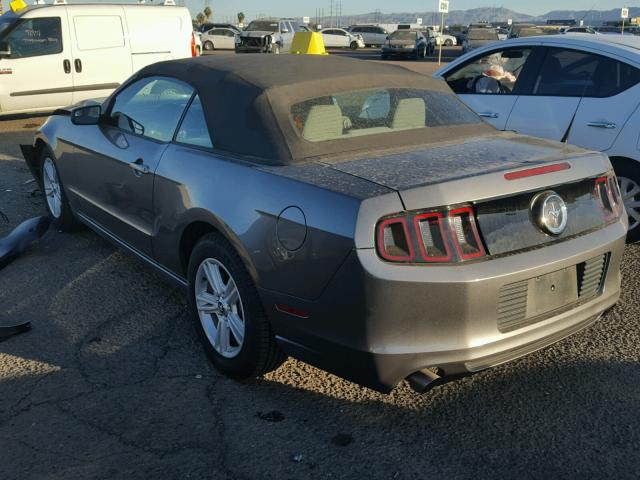 1ZVBP8EM5E5250422 - 2014 FORD MUSTANG GRAY photo 3