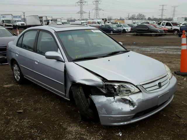 1HGES26722L041085 - 2002 HONDA CIVIC EX SILVER photo 1