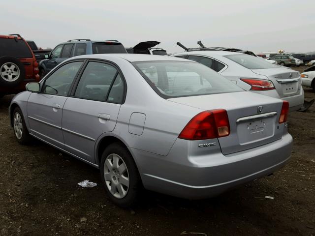 1HGES26722L041085 - 2002 HONDA CIVIC EX SILVER photo 3