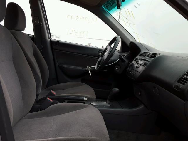 1HGES26722L041085 - 2002 HONDA CIVIC EX SILVER photo 5