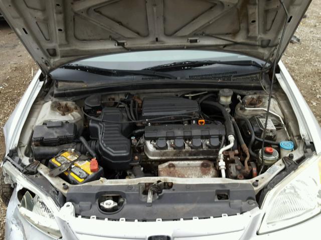 1HGES26722L041085 - 2002 HONDA CIVIC EX SILVER photo 7