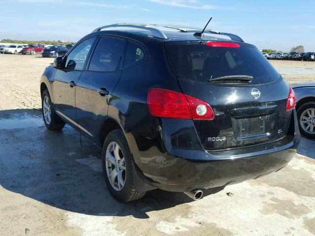 JN8AS58T18W302310 - 2008 NISSAN ROGUE S BLACK photo 3