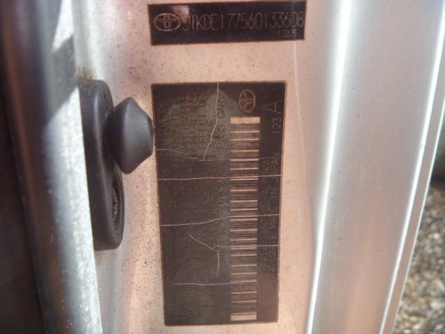 JTKDE177560133608 - 2006 TOYOTA SCION TC 银色 照片 10