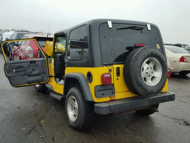 1J4FA49S3YP736253 - 2000 JEEP WRANGLER / YELLOW photo 3