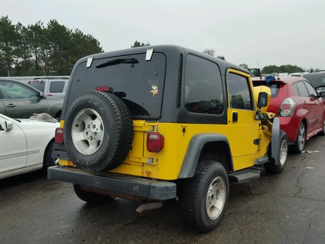 1J4FA49S3YP736253 - 2000 JEEP WRANGLER / YELLOW photo 4