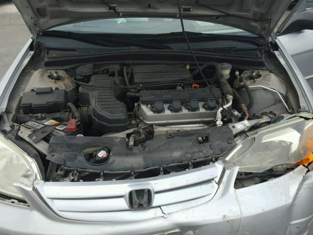 2HGES16571H563196 - 2001 HONDA CIVIC LX GRAY photo 7