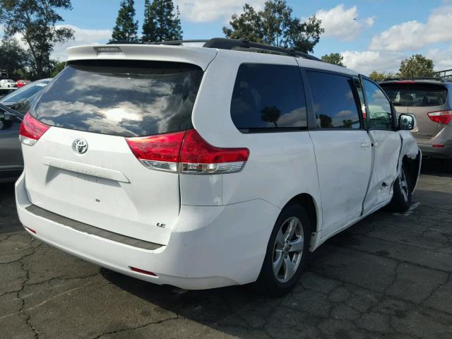 5TDKK3DC8BS038777 - 2011 TOYOTA SIENNA LE WHITE photo 4