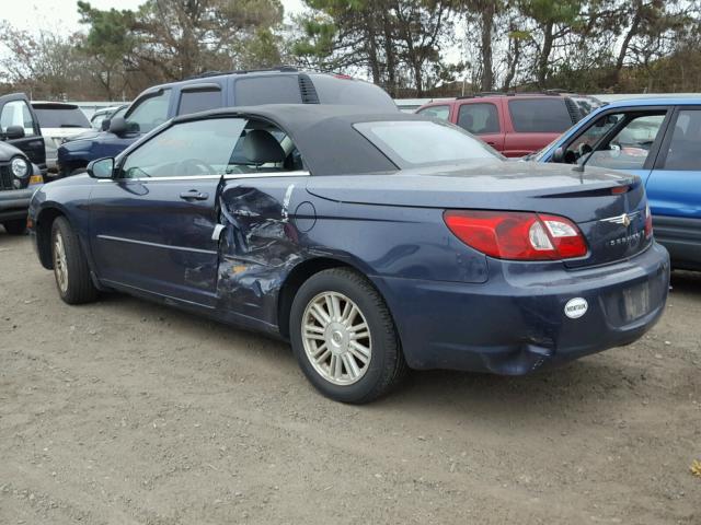 1C3LC45K28N626349 - 2008 CHRYSLER SEBRING BLUE photo 3