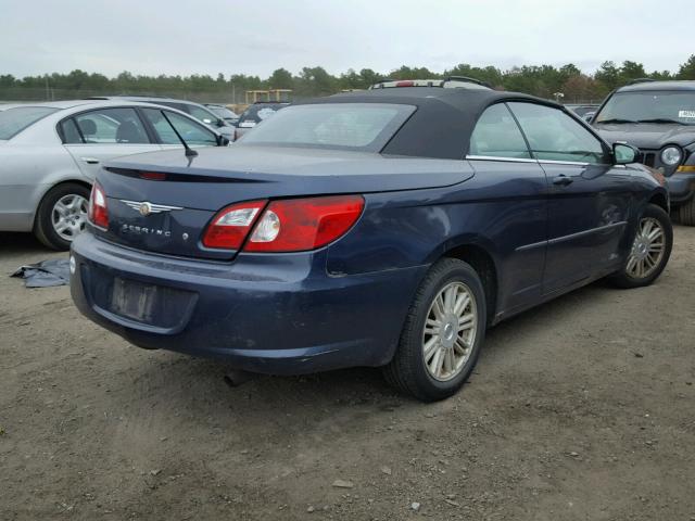 1C3LC45K28N626349 - 2008 CHRYSLER SEBRING BLUE photo 4