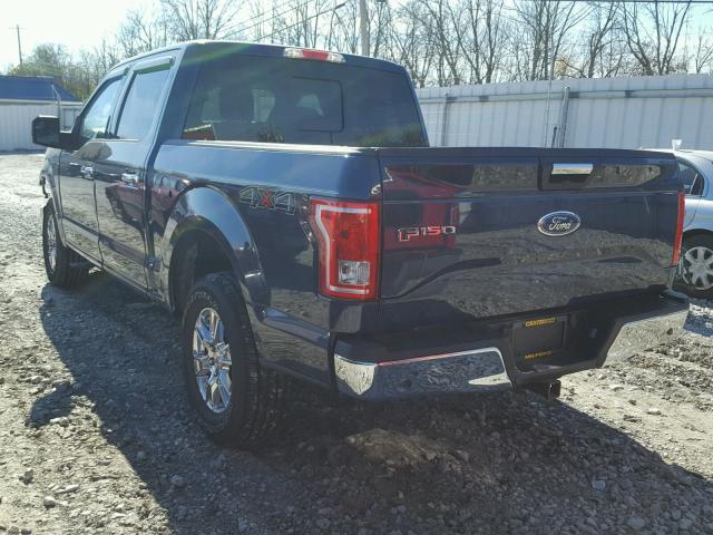 1FTEW1EG0FFC90343 - 2015 FORD F150 SUPER BLUE photo 3