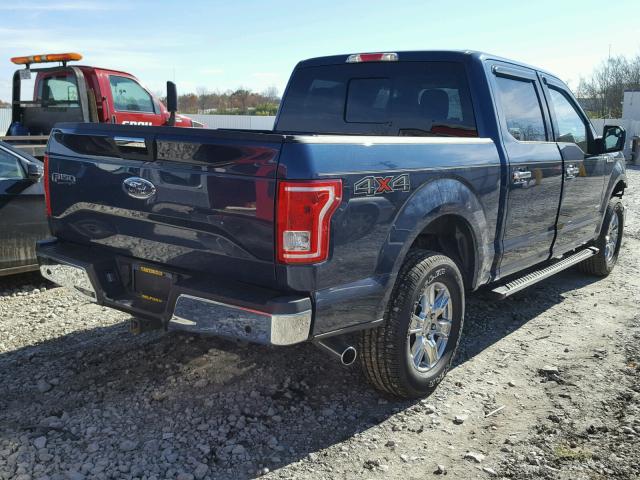 1FTEW1EG0FFC90343 - 2015 FORD F150 SUPER BLUE photo 4