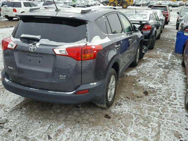 2T3RFREV8DW015894 - 2013 TOYOTA RAV4 XLE GRAY photo 4