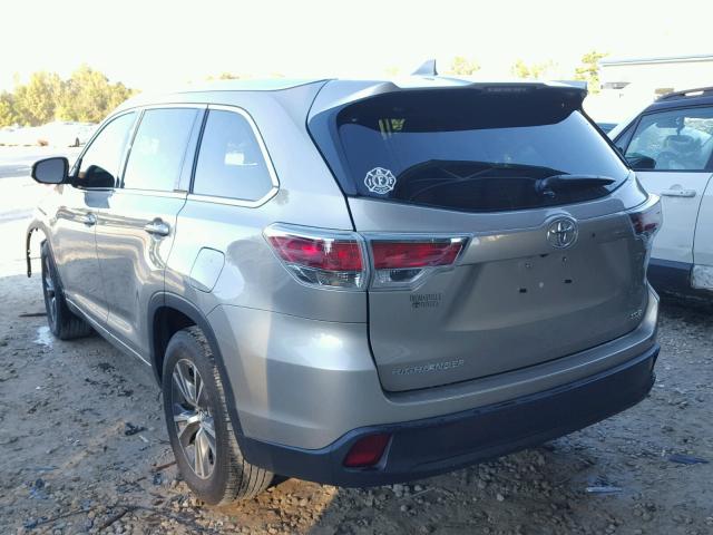 5TDKKRFH3GS506093 - 2016 TOYOTA HIGHLANDER GOLD photo 3