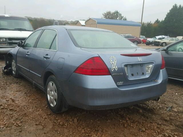 1HGCM56457A203738 - 2007 HONDA ACCORD LX BLUE photo 3