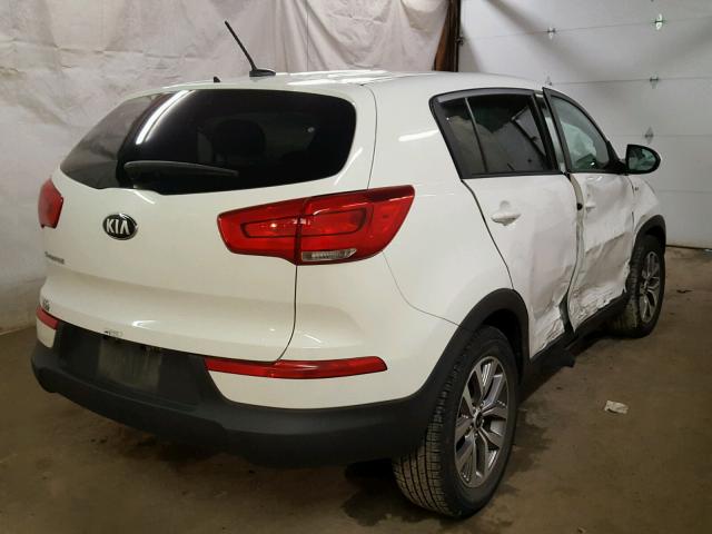 KNDPBCAC2F7782143 - 2015 KIA SPORTAGE L WHITE photo 4