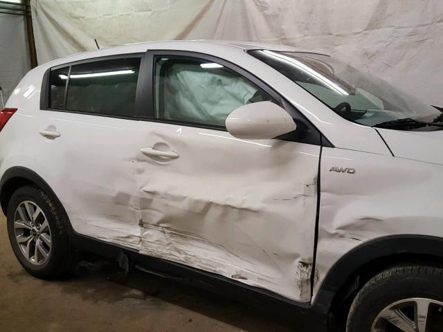 KNDPBCAC2F7782143 - 2015 KIA SPORTAGE L WHITE photo 9