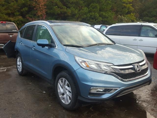 2HKRM3H71FH520475 - 2015 HONDA CR-V EXL TEAL photo 1