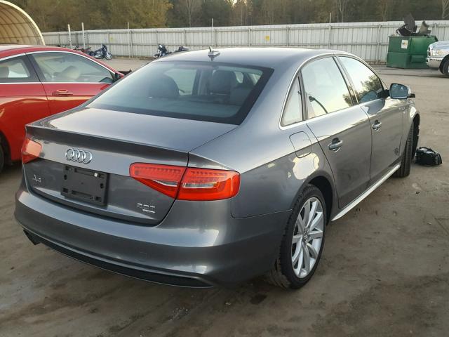 WAUBFAFL8EN021085 - 2014 AUDI A4 PREMIUM GRAY photo 4