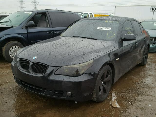 WBANE535X7CY04582 - 2007 BMW 525 I BLACK photo 2