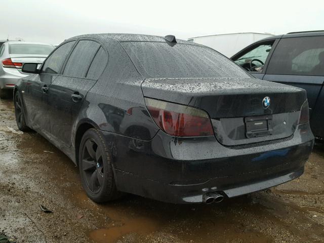 WBANE535X7CY04582 - 2007 BMW 525 I BLACK photo 3